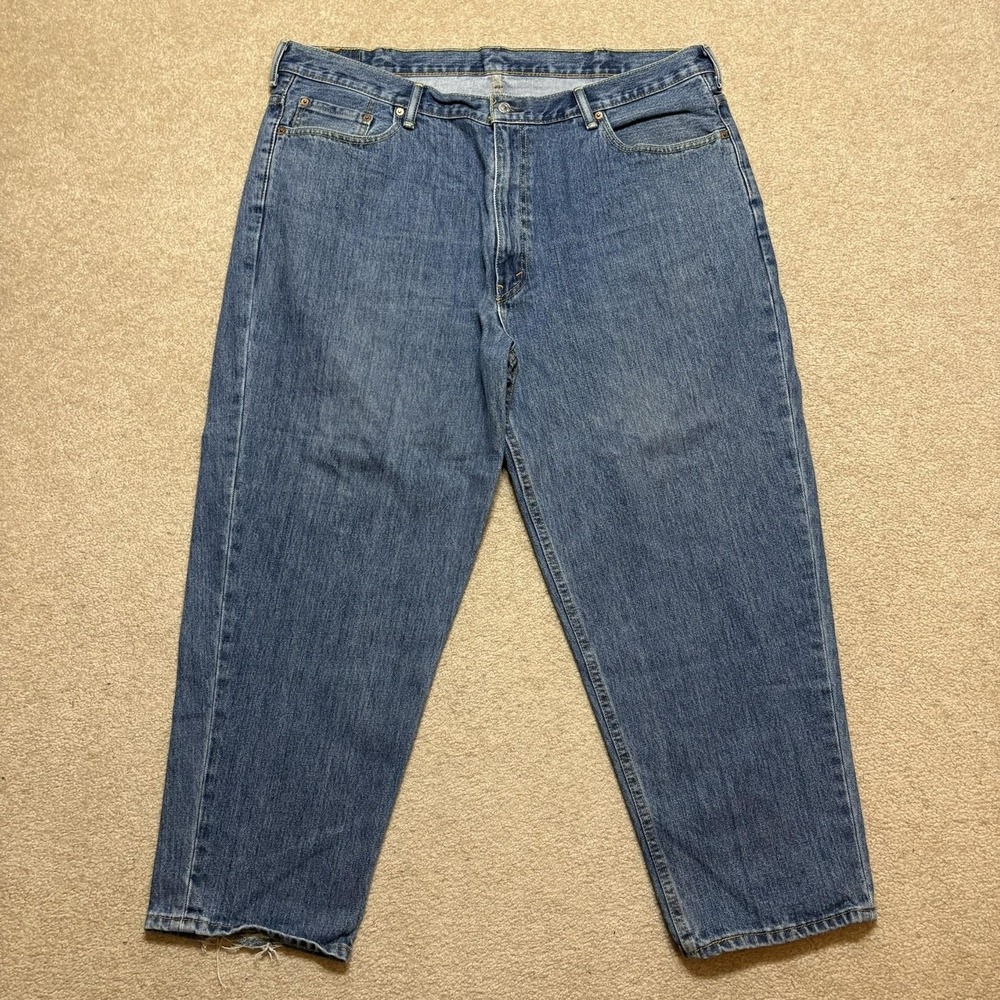 Levis 560‎ Jeans Mens 42x28 Blue Loose Fit Tapered Leg Denim Pants Casual